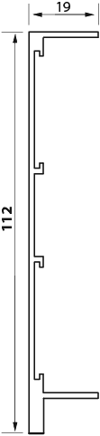 BP 551411 G Armstrong Универсальный белый - Специальный профиль для кромок Vector/Tegular (112x19мм).