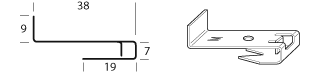 Клипса для крепления плиты с кромкой Vector к стенному молдингу